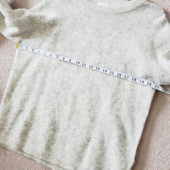 In Wear Denmark Mohair Knit Heathered Grey Wide Neck Minimalist Cozy Sweater L - Picture 5 of 8